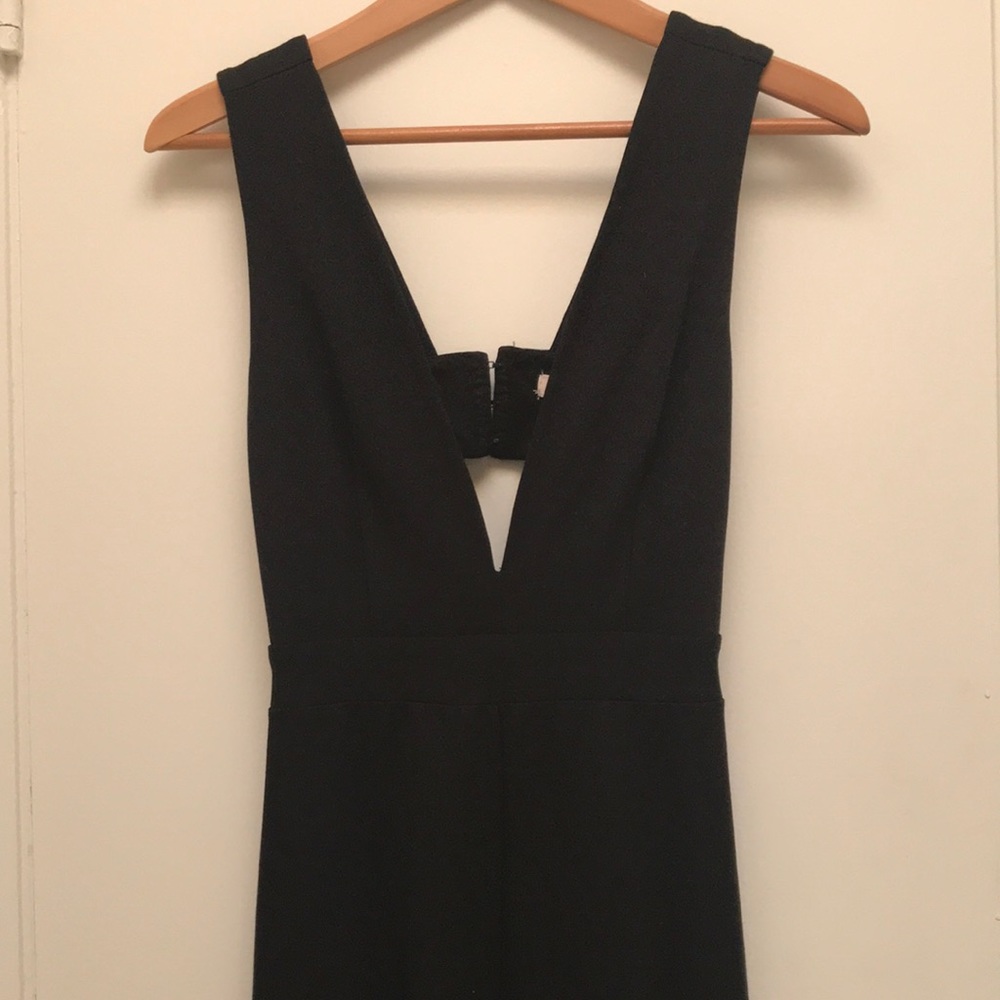 Black lowcut jumpsuit